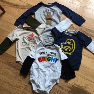 5/$30 4 long sleeve onesies